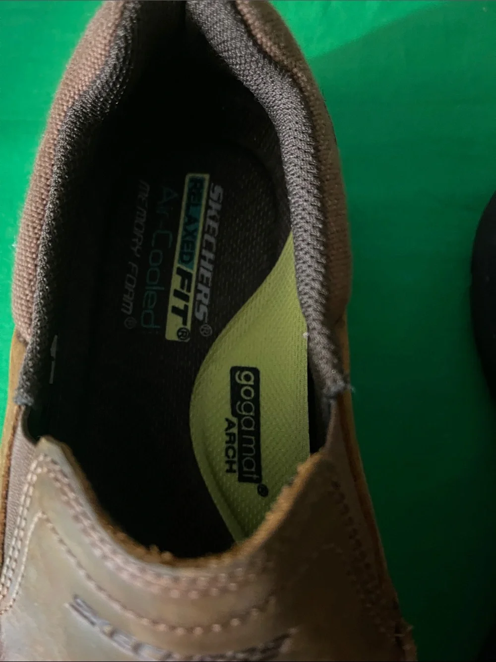 Skechers Men's Brown Leather Slip-On Loafers